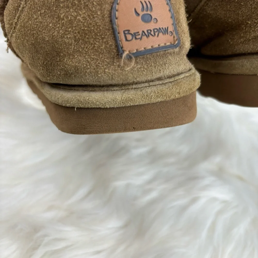 BEARPAW FUR WINTER TALL BOOTS SIZE 8